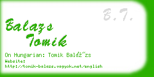 balazs tomik business card